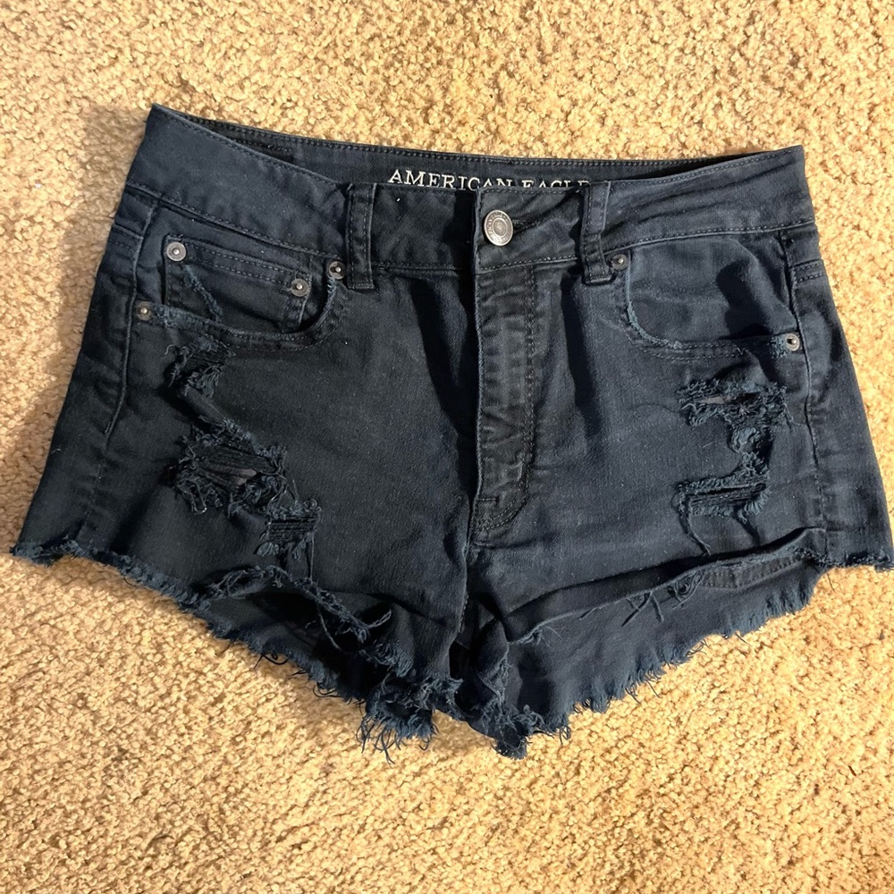 AE Outfitters Black High Rise Stretch Shorts